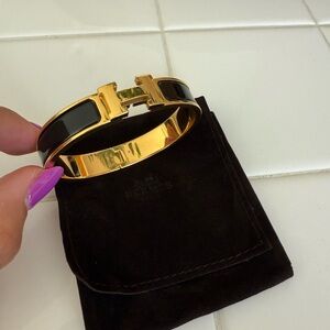 Hermes Black Clic H Bracelet